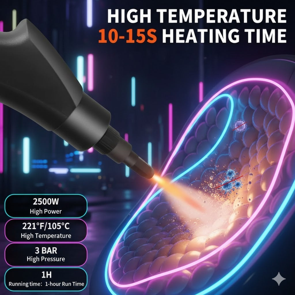 Limpiador Turbo 4 en 1 vapor y aire comprimido e inflador